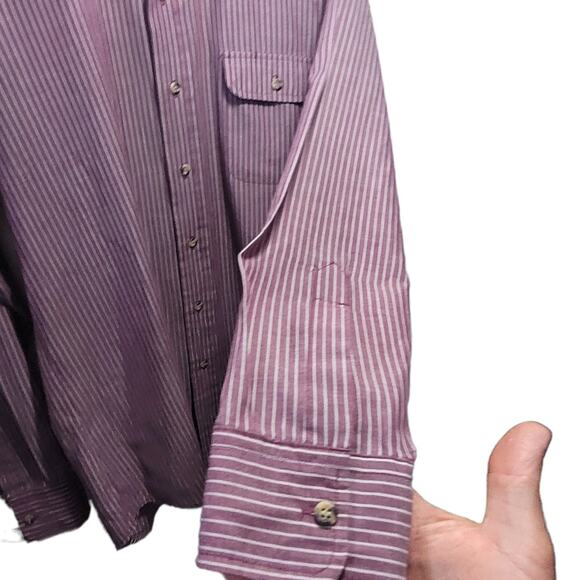 VNTG 1984 Levi’s Burgundy Stripe Button Shirt L Retro Cowboy Rodeo Westerncore - Picture 8 of 9